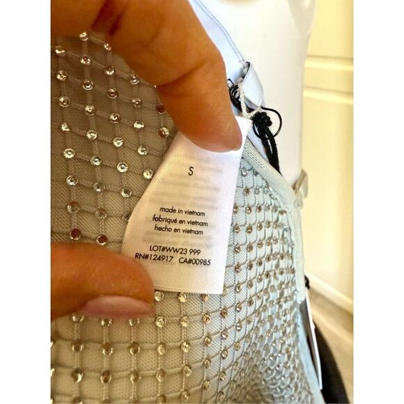 NWT WeWoreWhat Crystal Cowl Neck Top. Size Small - Picture 6 of 7